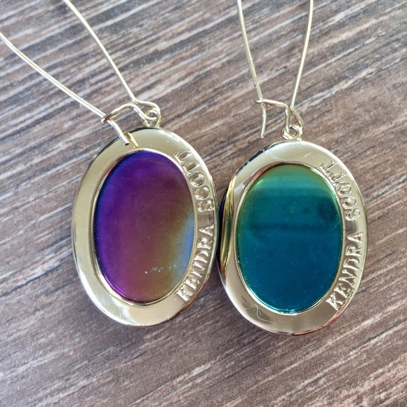 Kendra Scott Black Iridescent Jane Earrings - Picture 3 of 4